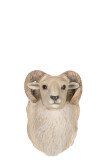 Goat Head Hanging Poly Beige Small