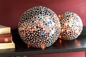 Ball Led Mosaic Glass Red/White