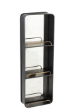 Rack With Mirror Long Metal/Glass