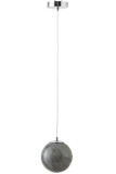 Hanging Lamp Dany Round Glass Grey