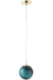 Hanging Lamp Dany Round Glass Blue