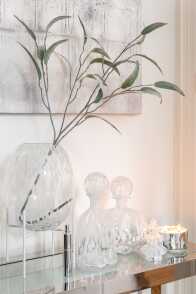 Vase + Pied Pois Decoratif Verre