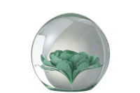Paperweight Flower Glass Mint