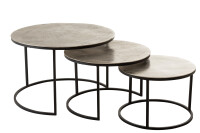 Set 3 Side Tables Round