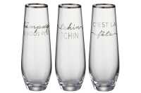 Drinking Glass Text French Rim