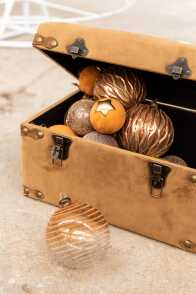 Box Of 4 Christmas Baubles Lines