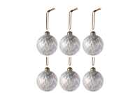 Box Of 6 Christmas Baubles Leopard