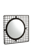 Mirror Round Square Bamboo Black