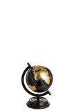Globe On Foot Wood Black/Gold