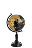 Globe On Foot Wood Black/Gold