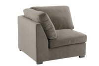 Sofa Corner Velvet Grey 