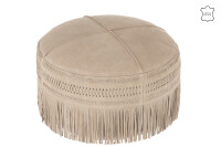 Hassock Tassels Round Leather