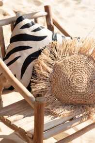 Coussin Zebre Carre Cuir