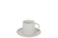 Mug+Plate Noa Porcelain White