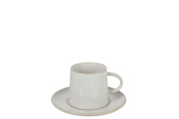 Mug+Plate Noa Porcelain White