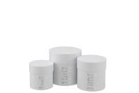 Set Of 3 Boxes Round High Flowers