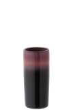 Vase Übergang Keramik Rot/Schwarz